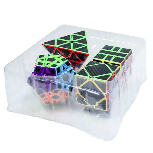 PACK X 4 CUBOS RUBIK FIRBA DE CARBONO
