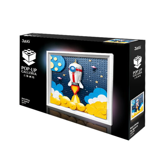 Cuadro 3d cohete espacial