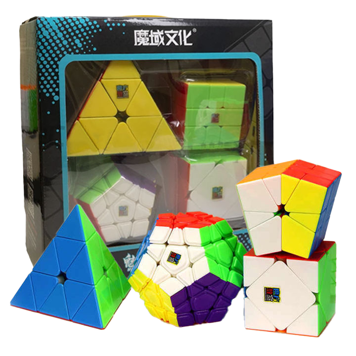 SET RUBIK CUBOS MAGICOS COMBO REGALO X 4