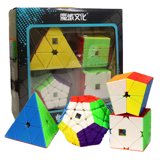 Set Rubik Cubos Mágicos Combo Regalo x4 – MoYu MeiLong
