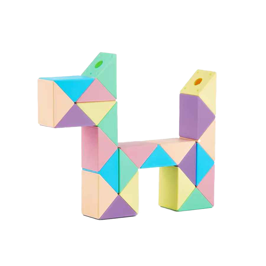 Cubo serpiente 24 pz multicolor