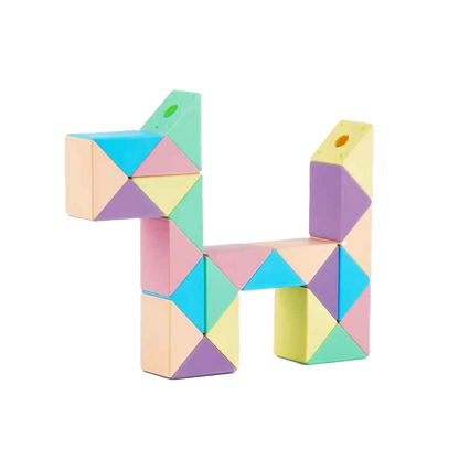 Cubo serpiente 24 pz multicolor