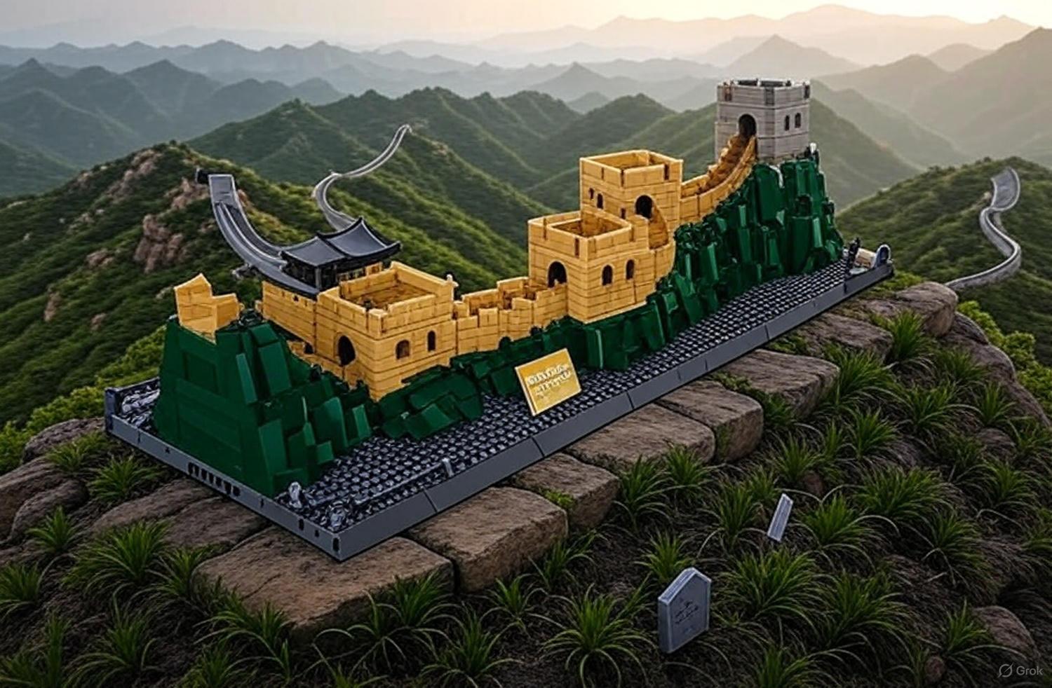 Gran muralla china bloques de encastre 1407 piezas