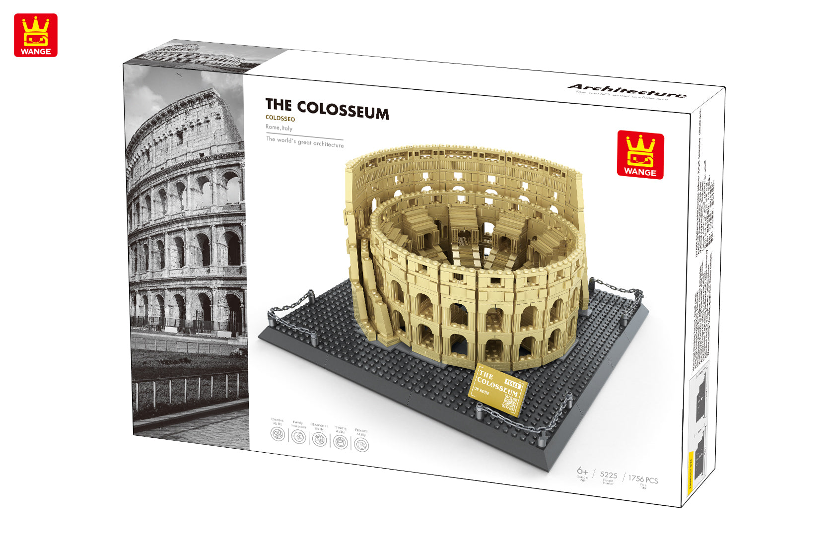 Coliseo romano roma italia bloques de encastre 1756 piezas