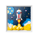 Cuadro 3d cohete espacial