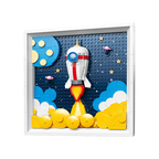Cuadro 3d cohete espacial