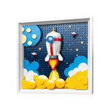 Cuadro 3d cohete espacial