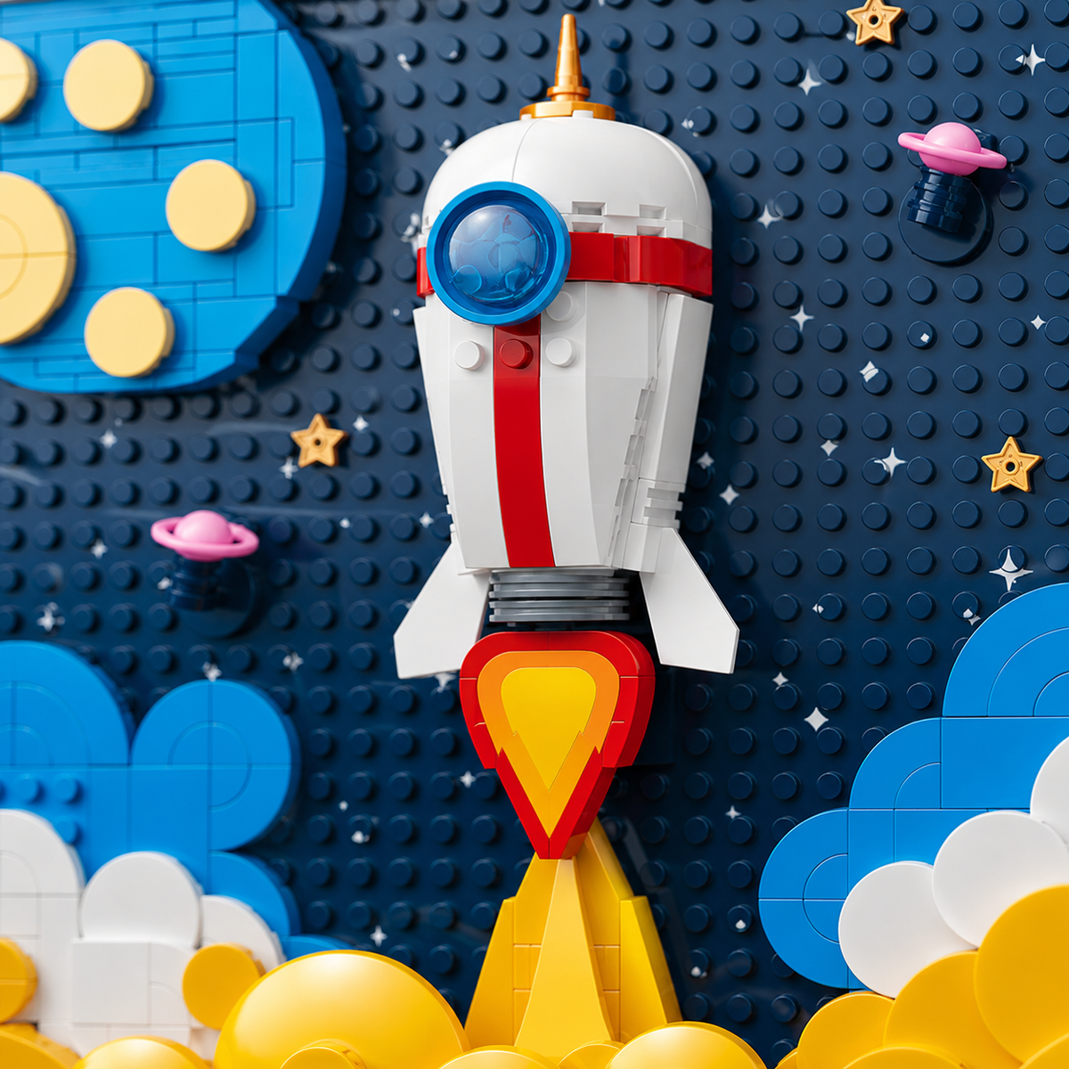 Cuadro 3d cohete espacial