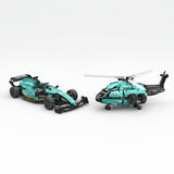 SET DUO AUTO TIPO ASTON MARTIN + HELICOPTERO