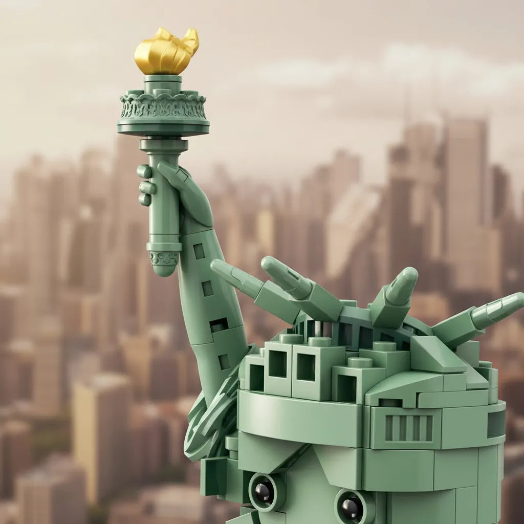 Estatua De La Libertad Nueva York Bloques De Construccion Para Armar 414 piezas