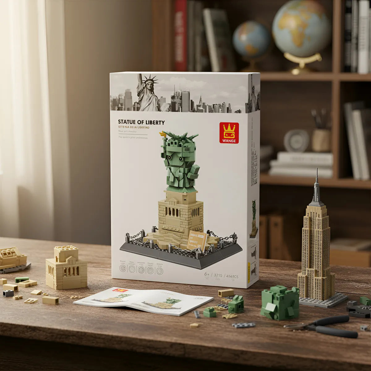 Estatua De La Libertad Nueva York Bloques De Construccion Para Armar 414 piezas