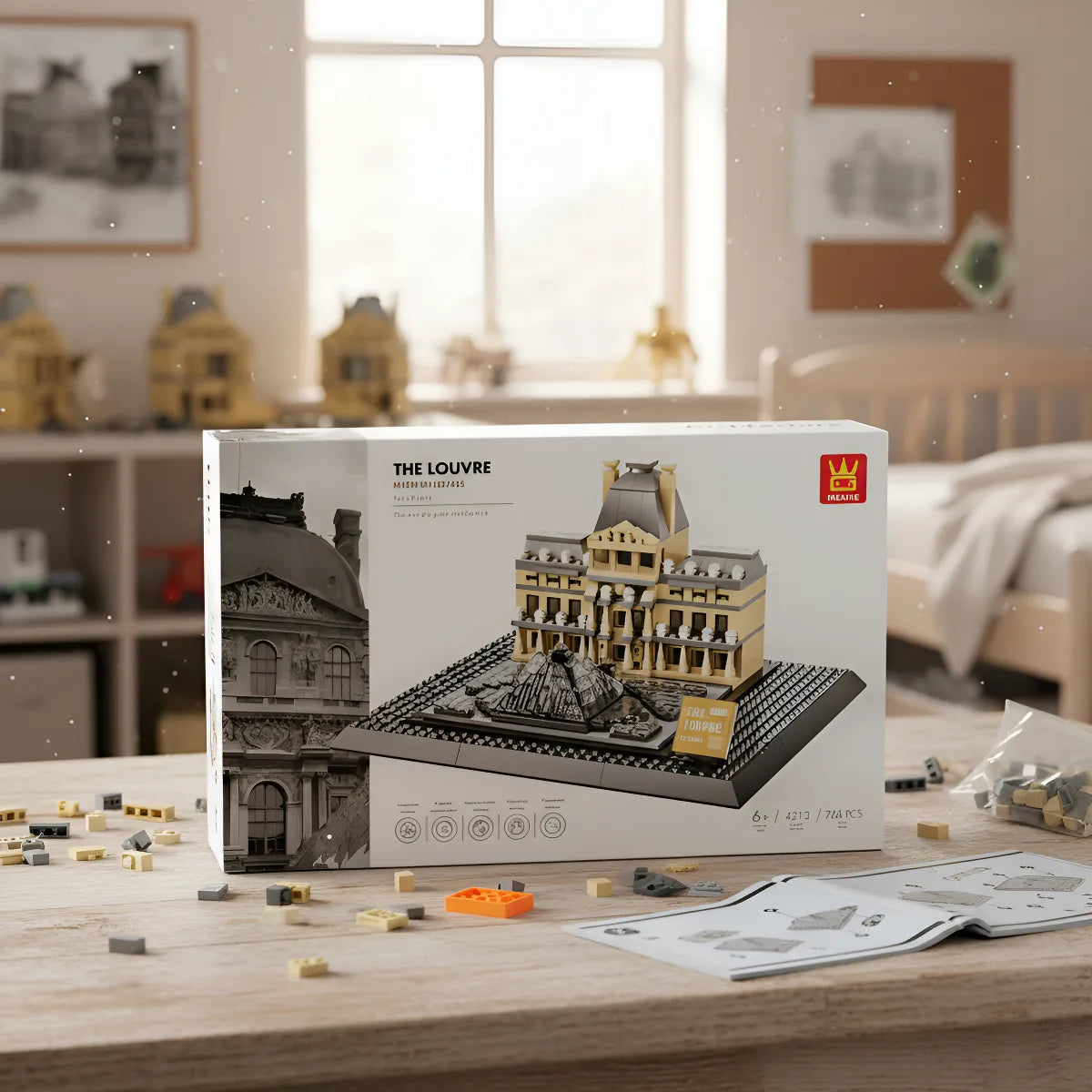Museo del Louvre paris bloques para armar 785 piezas
