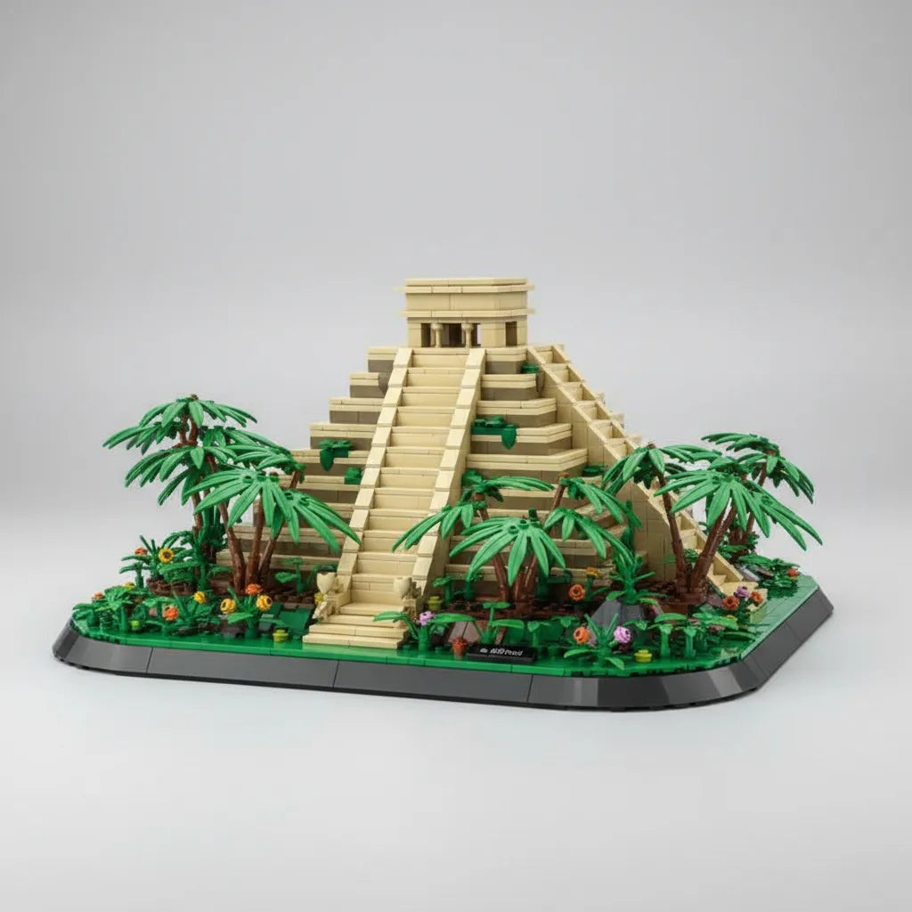 Piramide El Castillo de Chichen Itza Mexico bloques de encastre 1346 piezas