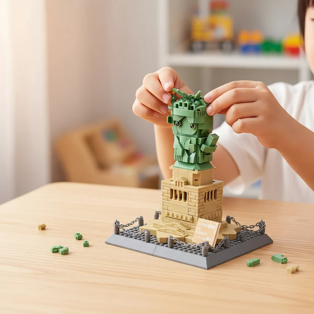 Estatua De La Libertad Nueva York Bloques De Construccion Para Armar 414 piezas