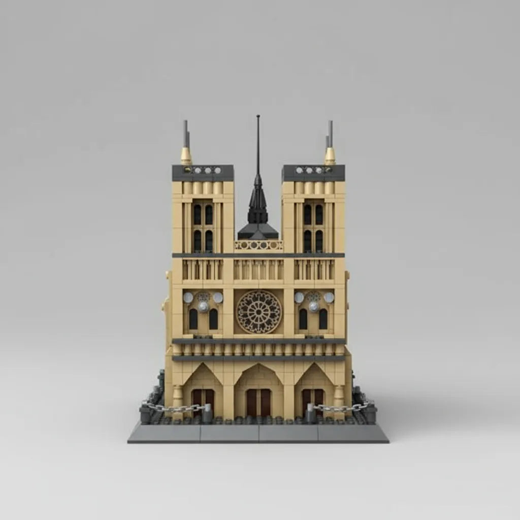 Catedral de Notre Dame Paris bloques de encastre 1382 piezas