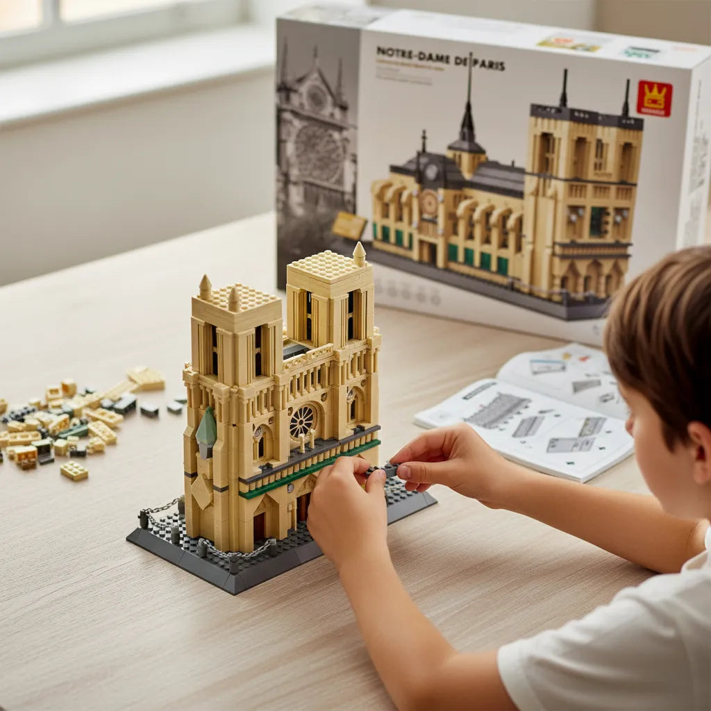 Catedral de Notre Dame Paris bloques de encastre 1382 piezas