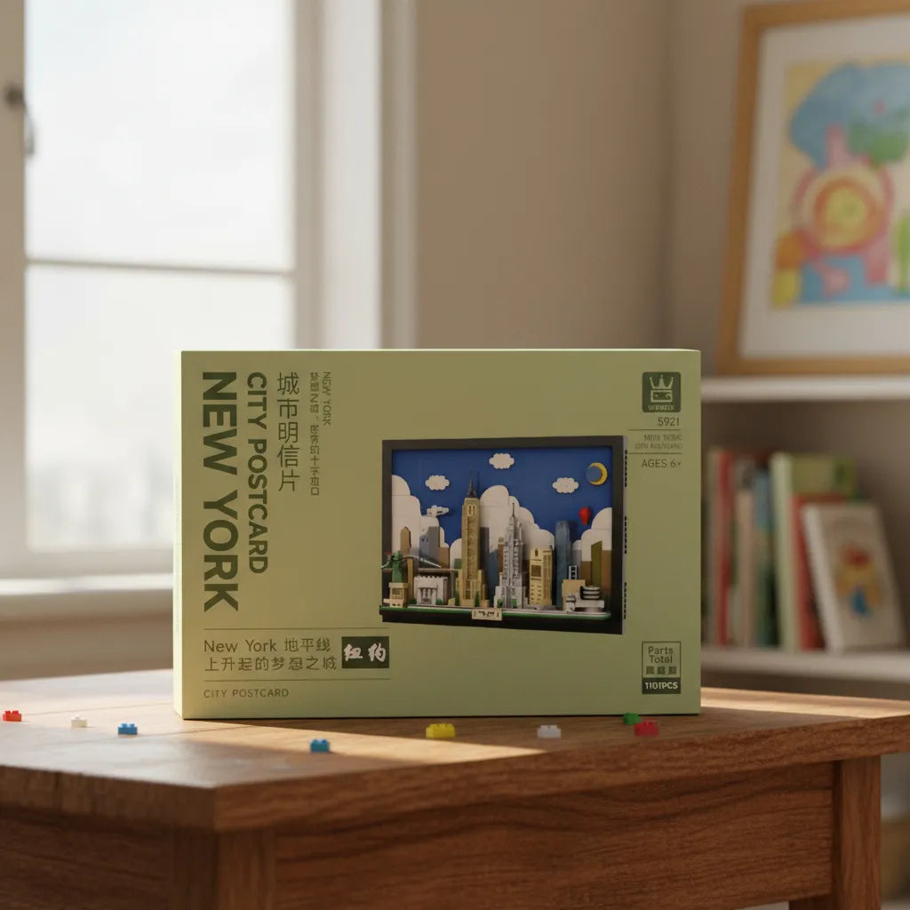 Cuadro Postal de la ciudad de Nueva York bloques de encastre 1101 piezas