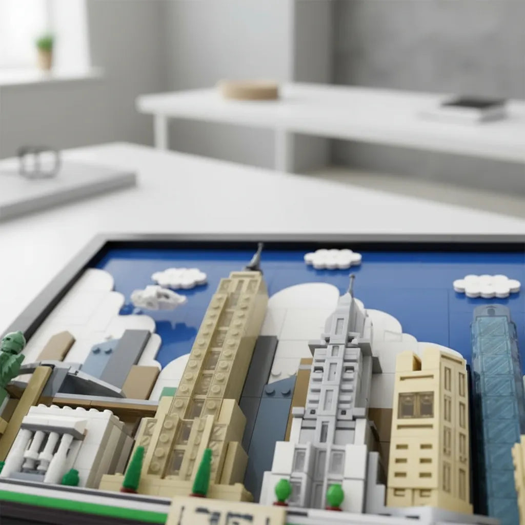 Cuadro Postal de la ciudad de Nueva York bloques de encastre 1101 piezas