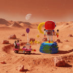 Astronauta con luces micro bloques