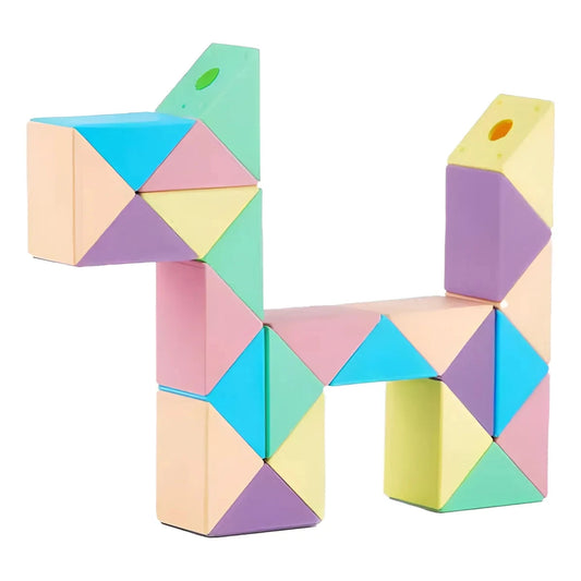 Cubo serpiente 24 pz multicolor