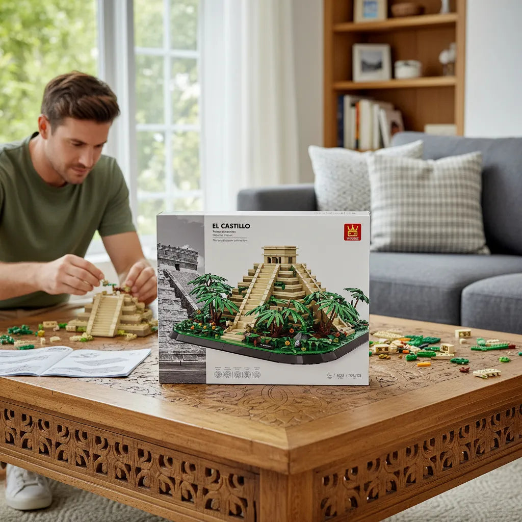 Piramide El Castillo de Chichen Itza Mexico bloques de encastre 1346 piezas