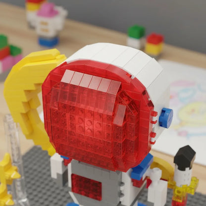 Astronauta con Luz Micro Bloques