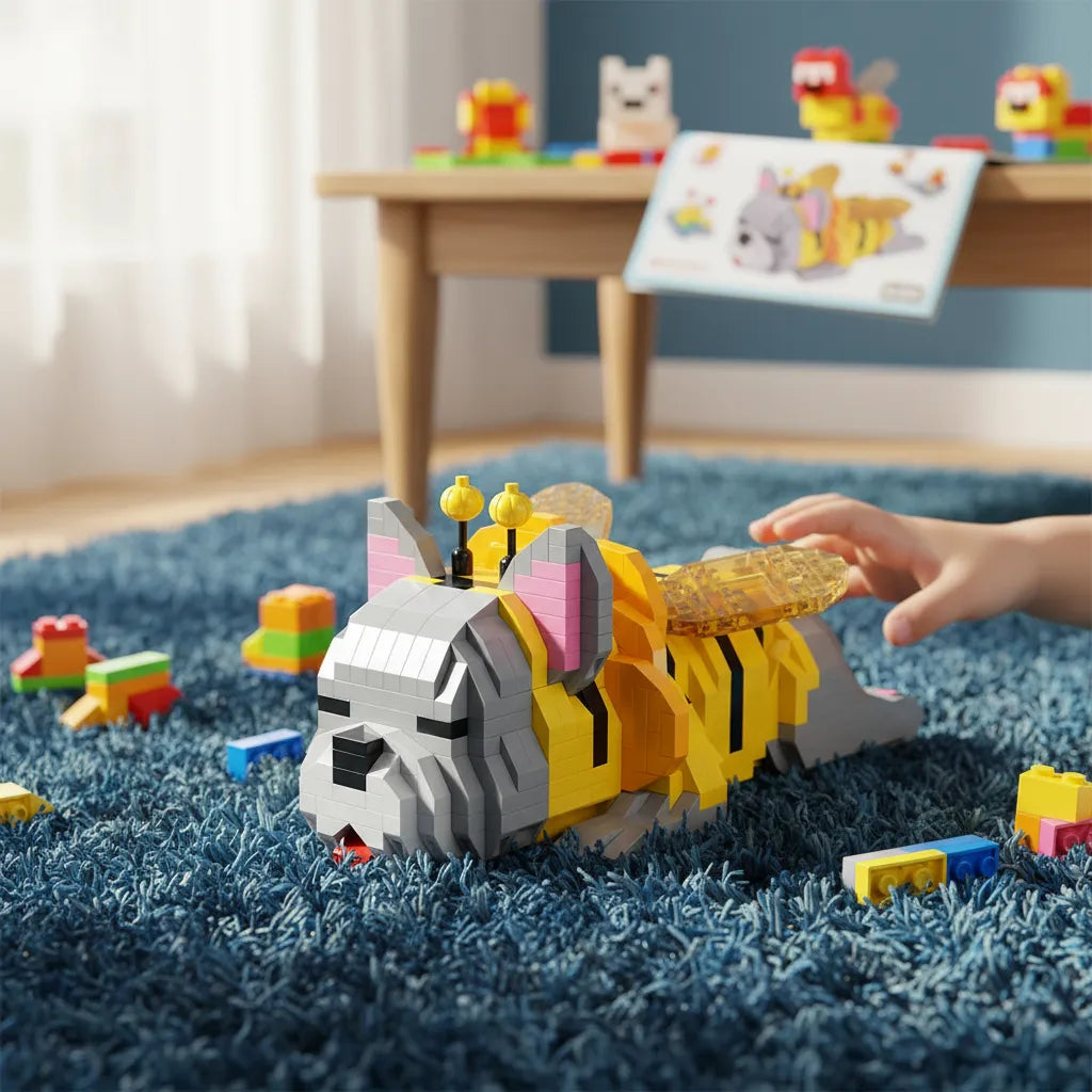 Bulldog frances micro bloques para armar 954 piezas