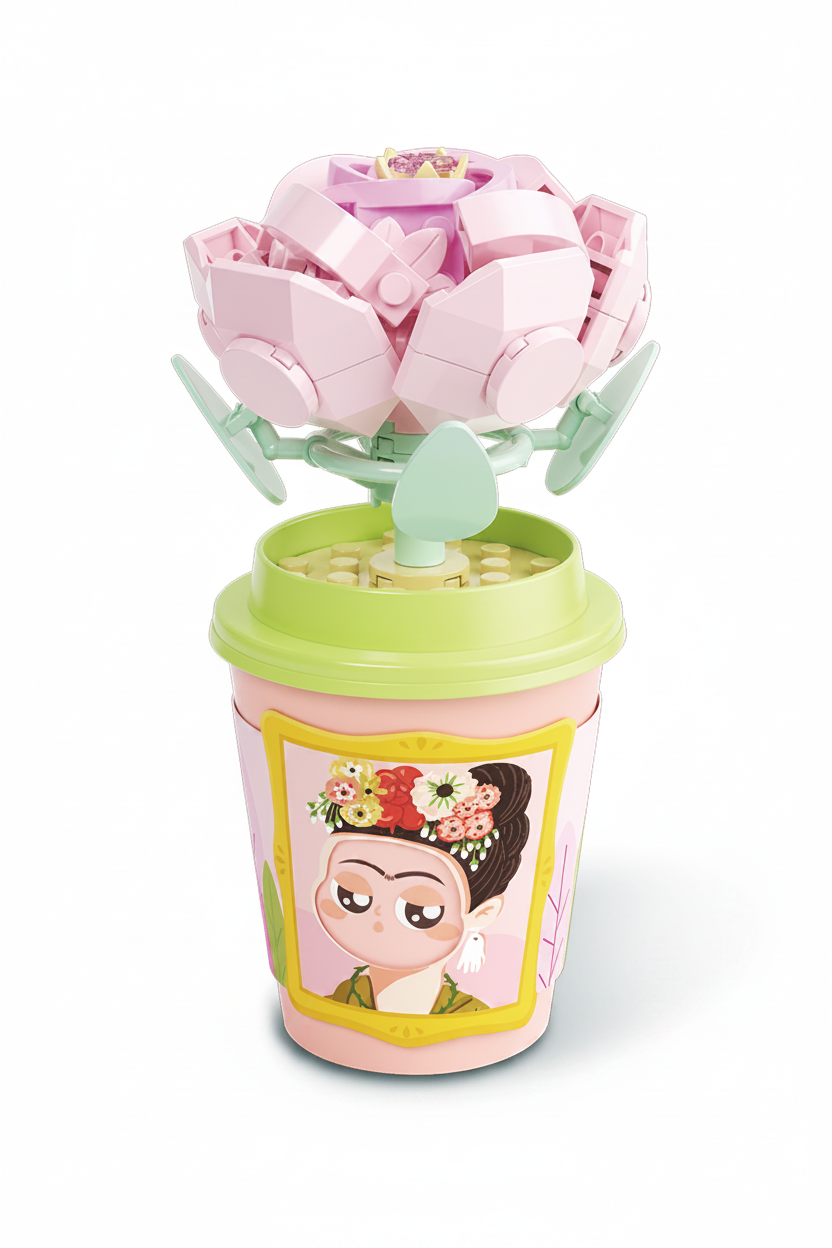 Tazas decorativas con flores