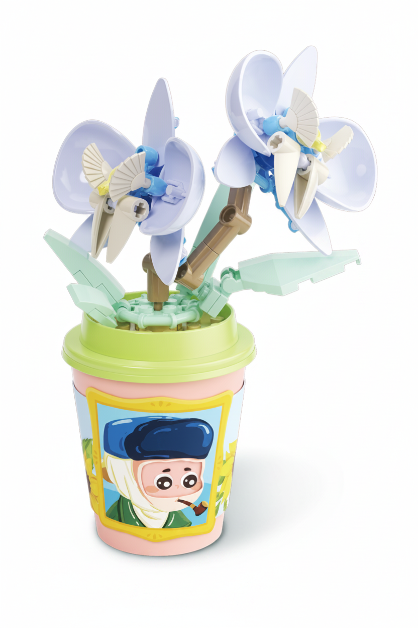 Tazas decorativas con flores