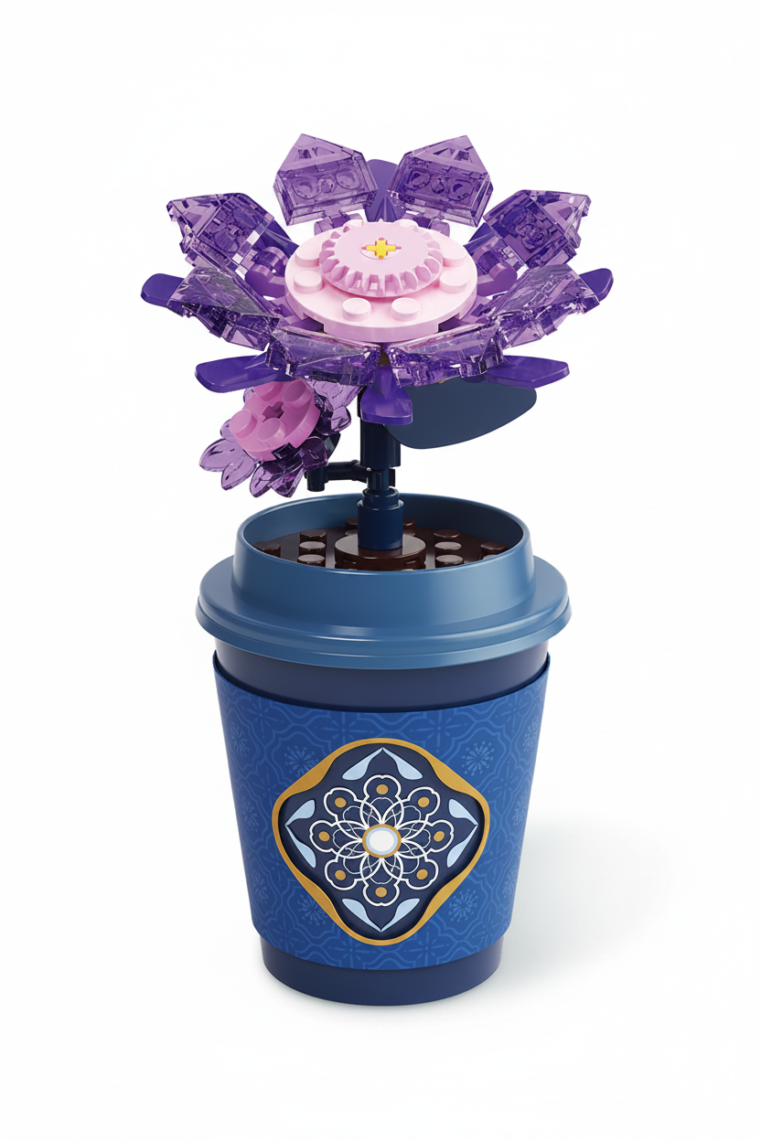 Tazas decorativas con flores