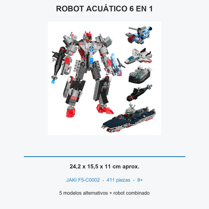 ROBOT CONVERTIBLE ACUATICO 6 EN 1