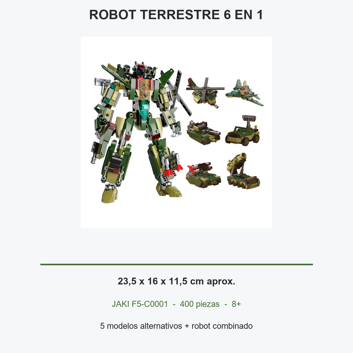 ROBOT CONVERTIBLE TERRESTRE 6 EN 1