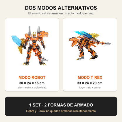 ROBOT CONVERTIBLE TIRANOSAURIO REX