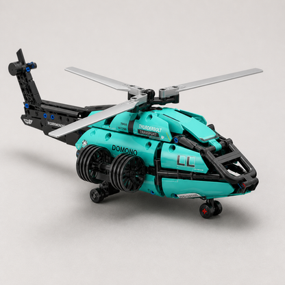 SET DUO AUTO TIPO ASTON MARTIN + HELICOPTERO