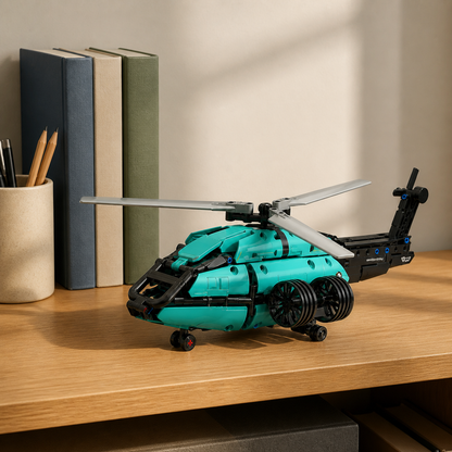 SET DUO AUTO TIPO ASTON MARTIN + HELICOPTERO