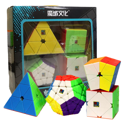 Set Rubik Cubos Mágicos Combo Regalo x4 – MoYu MeiLong