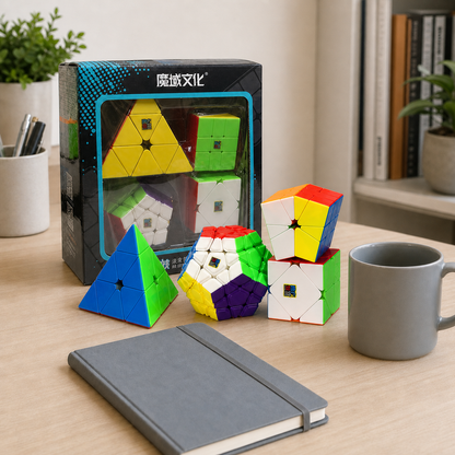Set Rubik Cubos Mágicos Combo Regalo x4 – MoYu MeiLong